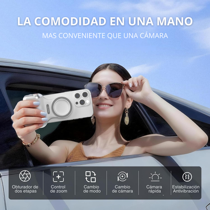 Kit Magnetico para Celulares, Grip + Luz