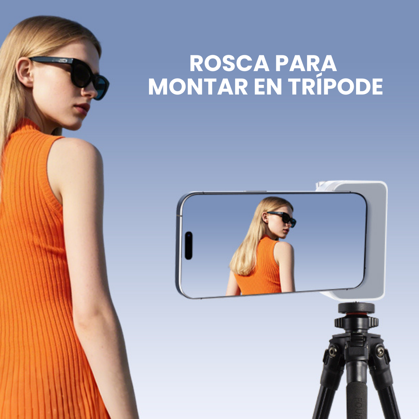 Kit Magnetico para Celulares, Grip + Luz