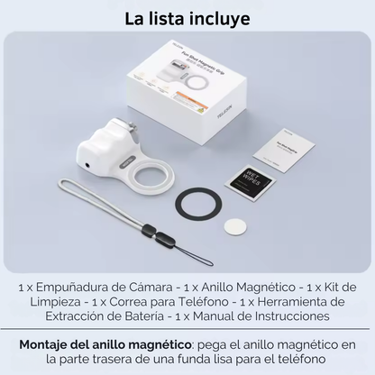 Kit Magnetico para Celulares, Grip + Luz